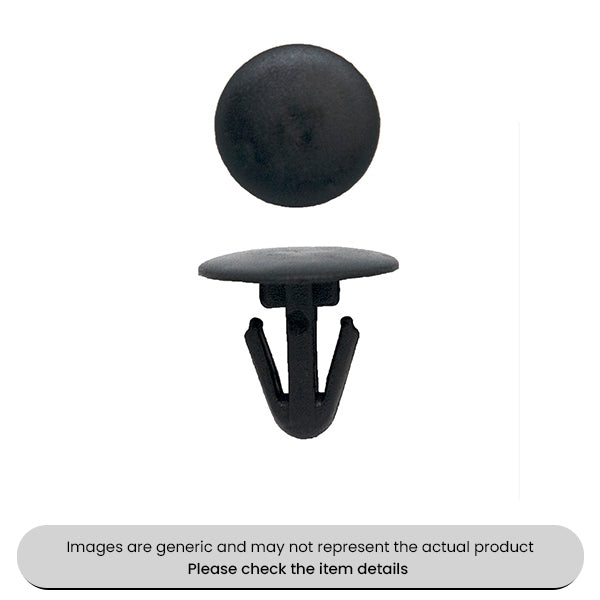 Button Retaining Black Clip 18mm 17.9mm 5mm Pack Qty 25