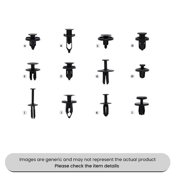 Push-type Retainer Rivet Open Nose 3-9.5MM, 8.1-9MM, 14.3MM Pack Qty 25