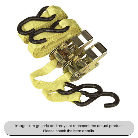Ratchet Polyester S Hook Tie Downs 50MMX6M, 5000KG Pack Qty 1