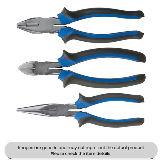 Pliers Set With Combination, Side Cutter, Flat Nose 160MM Pack Qty 1