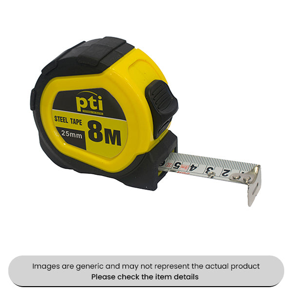 Measuring Tapes 8M With Blade Lock And Belt Clip Pack Qty 1