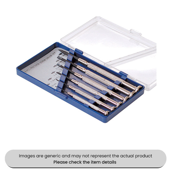 Jewellers Precision Screwdriver Set With Plastic Storage Box Pack Qty Set of 6