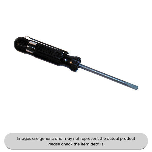 Electricians Screwdriver with Pocket Clip 1/8" x 2" Long Pack Qty 6