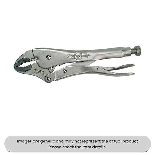 Locking Pliers Curved Jaw 10CR 200mm Pack Qty 1
