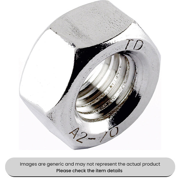 Grade A2 Stainless Steel Nuts DIN 934 M16 Metric Pack Qty 25
