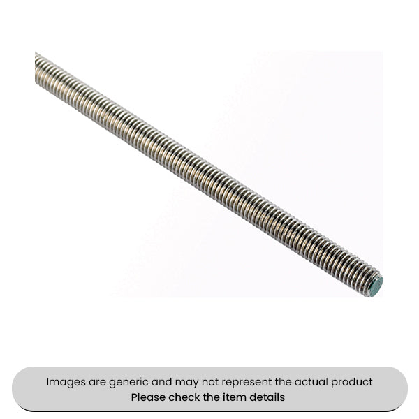 Stainless Steel Threaded Bars Metric Grade A2, M16X1M Pack Qty 1