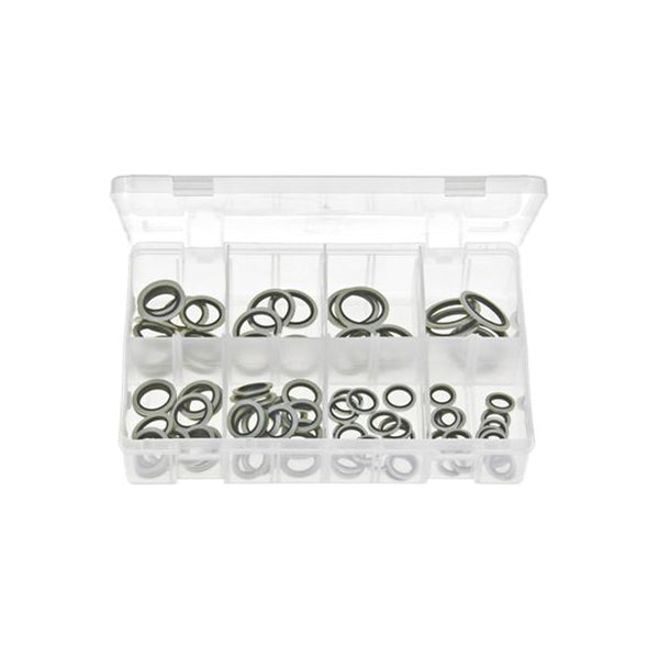 Bonded Seals (Dowty Washers) - Metric Assortment, Box of 90 Pieces, 8 Sizes Box of 90 Pieces