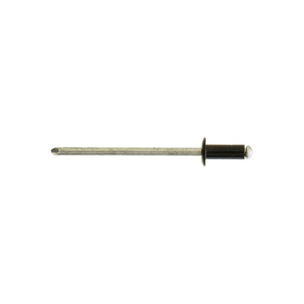 Rivets Aluminium Black - Box of 200, Black Anodised, Mixed Sizes (3.2–4.8mm, Standard & Large Flange) Box of 200 Pieces