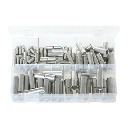 Copper Tube Butt Connectors Assorted Pack 110 Pieces (Cable Sizes 10–70 mm²) Box of 110 Pieces