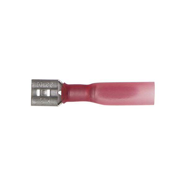 Heat Shrink Terminals Assorted Red & Blue Box 130 Pieces (Push?Ons, Rings, Butt Connectors) Box of 130 Pieces