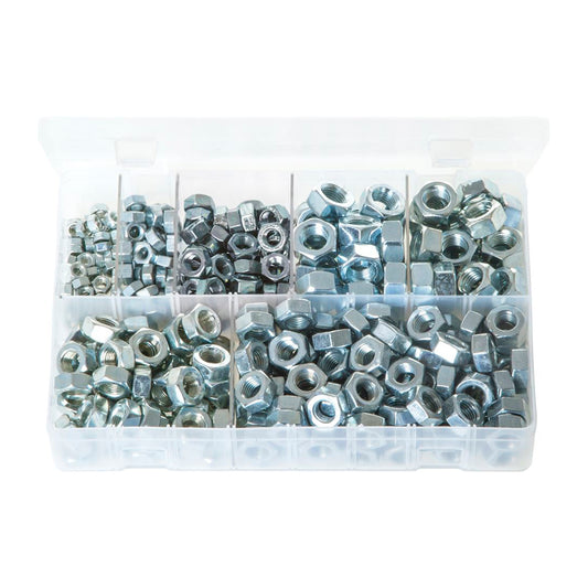 Zinc Plated Steel Nuts Metric Fine Box of 350 Pieces DIN 934 Box of 350 Pieces