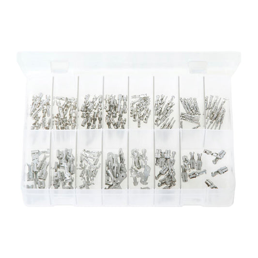 Non?Insulated Terminals Assortment Box 150 Pieces (Bullets, Push?Ons - VW/Audi/Volvo/Saab/Ford/BMW/GM) Box of 150 Pieces