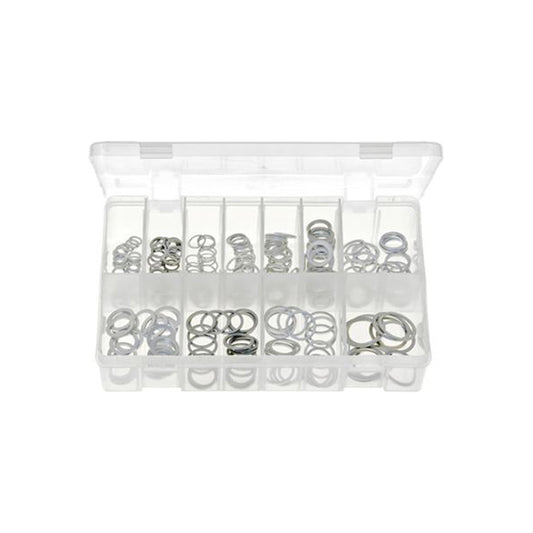 Aluminium Washers Assortment - Box of 260 Pieces, 11 Sizes, DIN 7603A Box of 260 Pieces