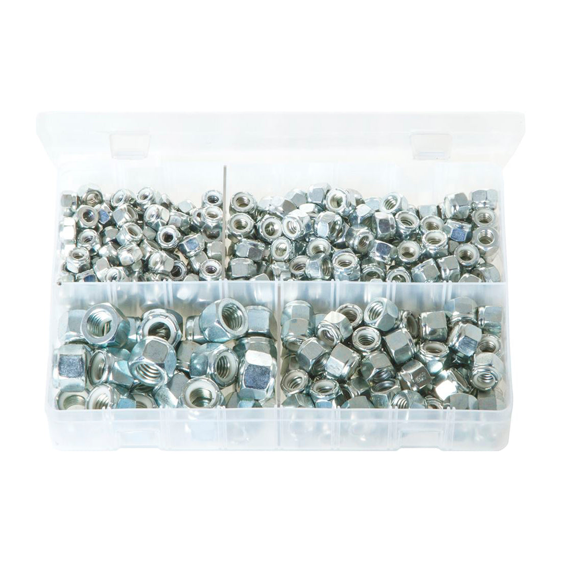 Zinc Plated Steel Nylon Lock Nuts UNC Box of 275 Pieces BS4929 Equivalent Box of 275 Pieces