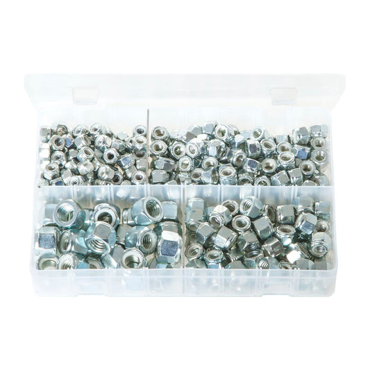 Zinc Plated Steel Nylon Lock Nuts UNC Box of 275 Pieces BS4929 Equivalent Box of 275 Pieces