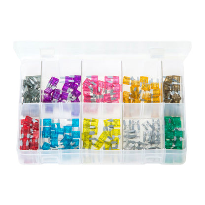 Blade Fuses Mini Box of 200 Pieces Amps 2–30A Mixed Box of 200 Pieces