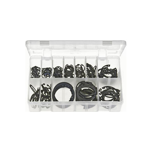 Circlips Internal Assortment - Box of 230 Pieces, 13 Sizes (11–47mm), DIN 472 Box of 230 Pieces