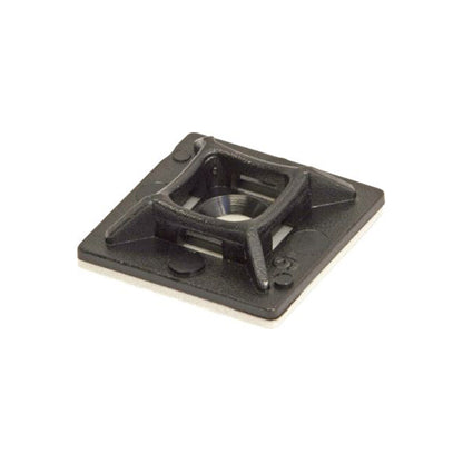 Cable Tie Bases & Cradle Mounts - 120 Piece Assortment, Black & White Box of 120 Pieces
