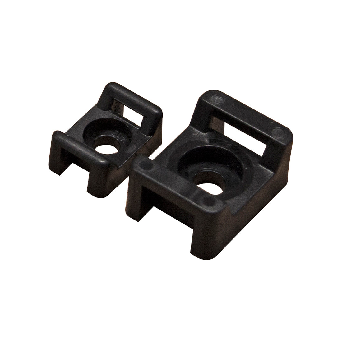 Cable Tie Bases & Cradle Mounts - 120 Piece Assortment, Black & White Box of 120 Pieces