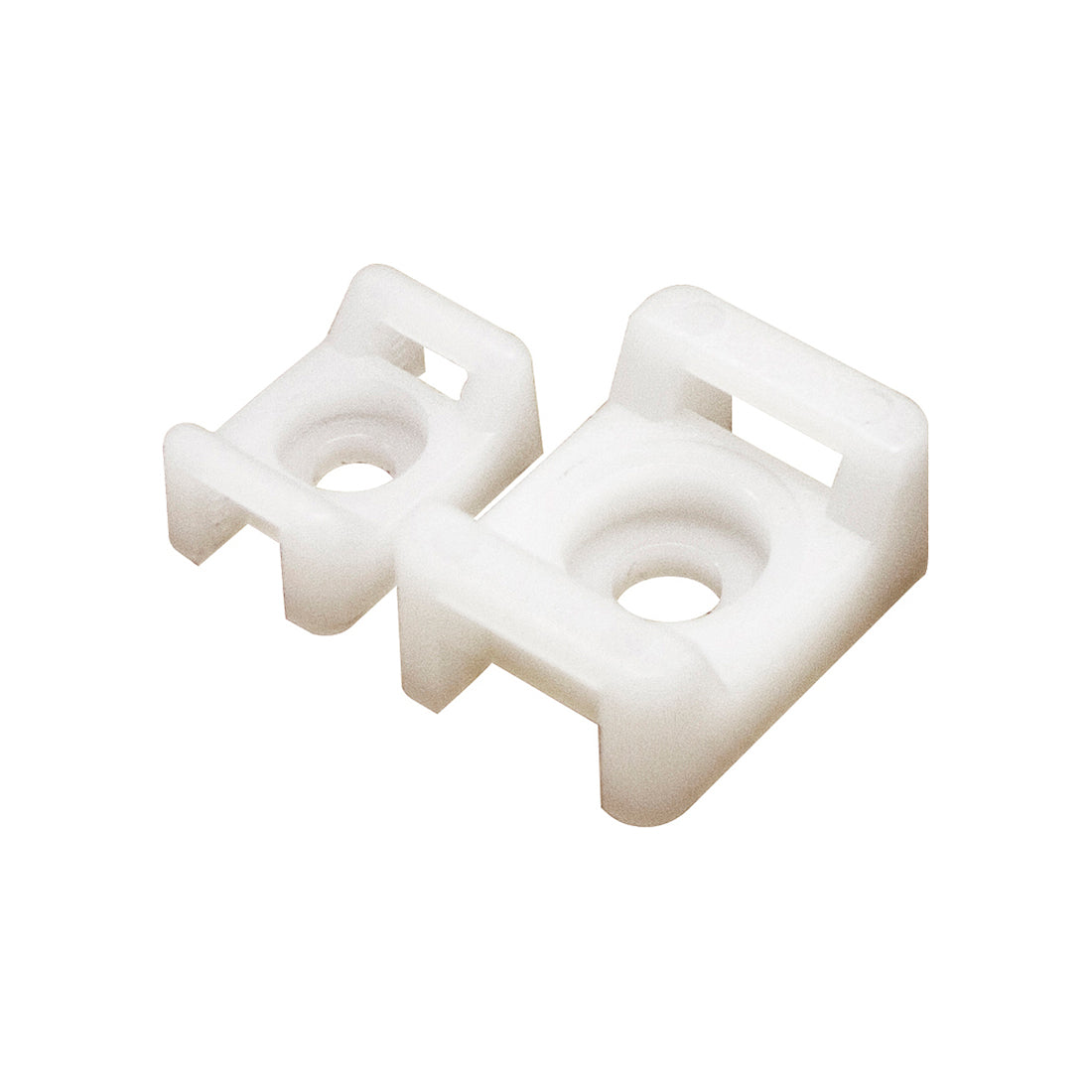 Cable Tie Bases & Cradle Mounts - 120 Piece Assortment, Black & White Box of 120 Pieces