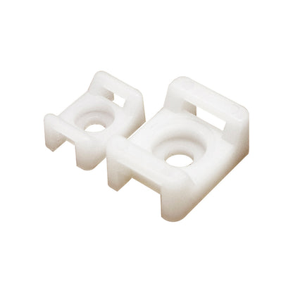 Cable Tie Bases & Cradle Mounts - 120 Piece Assortment, Black & White Box of 120 Pieces