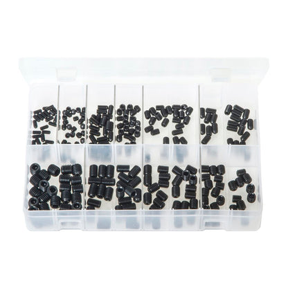 Grub Screws Black Metric Assortment Box 250 Pieces - DIN 916 Box of 250 Pieces