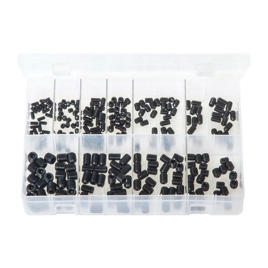 Grub Screws Black Metric Assortment Box 250 Pieces - DIN 916 Box of 250 Pieces