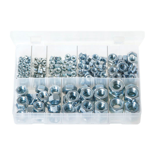 Zinc Plated Steel Nuts M4-M16 Box of 275 Pieces DIN 934 Box of 275 Pieces