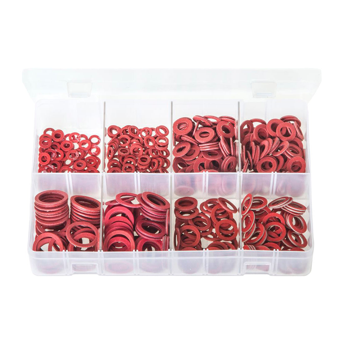 Fibre Washers Imperial Assortment - Box of 600 Pieces, 8 Sizes, WS 010 Box of 600 Pieces