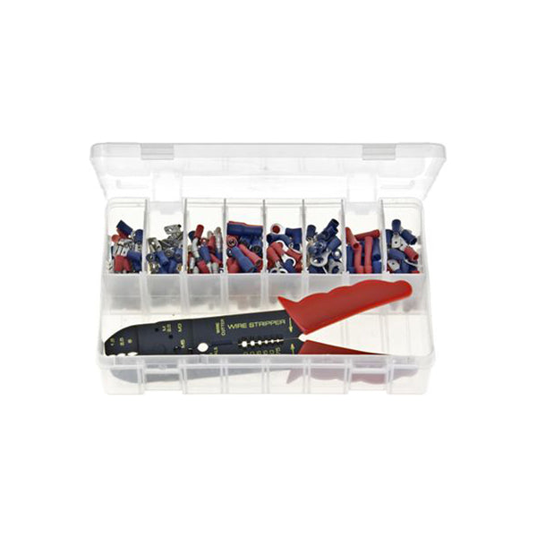 Insulated Terminals Assorted Box 206 Pieces with Crimping Pliers Box of 206 Pieces