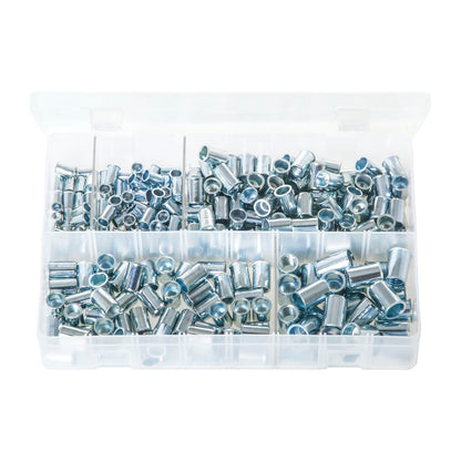Zinc Plated Steel Threaded Inserts Regular Box of 250 Pieces Assorted Sizes Box of 250 Pieces