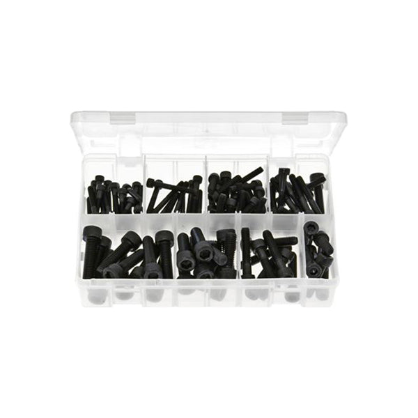 Assorted Black Cap Head Socket Screws Box - 100 Pieces, DIN 912 Grade 12.9 Box of 100 Pieces