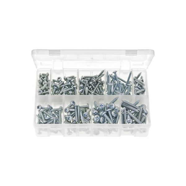 Self-Tappers Pan Pozi Large Box of 300 Zinc Plated Steel Box of 300 Pieces