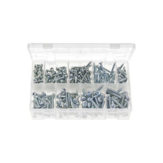 Self-Tappers Pan Pozi Large Box of 300 Zinc Plated Steel Box of 300 Pieces