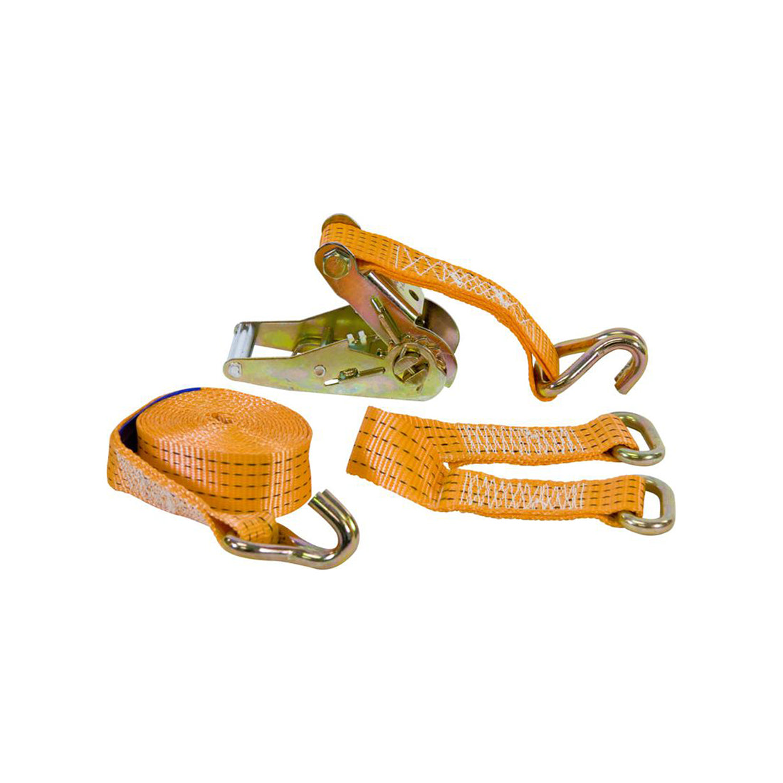 Ratchet Strap - 4,000kg Capacity, 50mm x 4m, Polyester with Metal Claws Qty 3 Piece Set