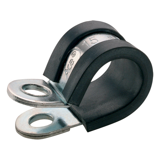 Ace Rubber Lined P-Clip 10mm Zinc Plated EPDM DIN3016 Pack of 50