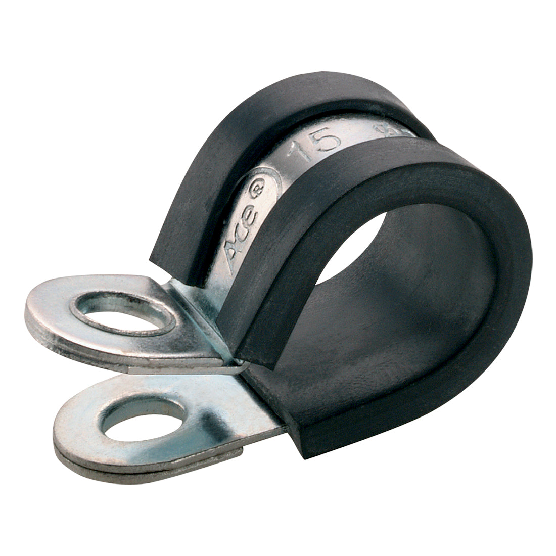 Ace Rubber Lined P-Clip 21mm Zinc Plated EPDM Double Thickness DIN3016 Pack of 50