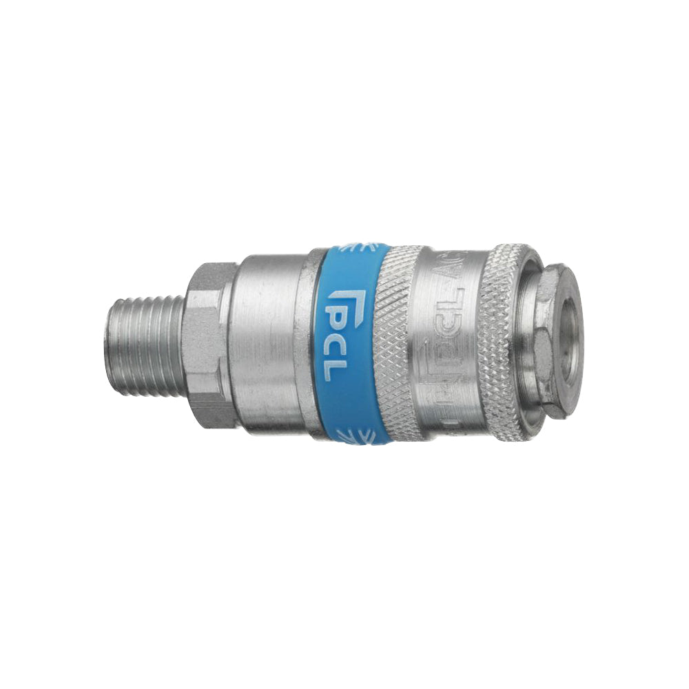 PCL Airflow Coupling - 1/2" BSP Male, For Fixed Bench Applications, Single?Action Pack of 2