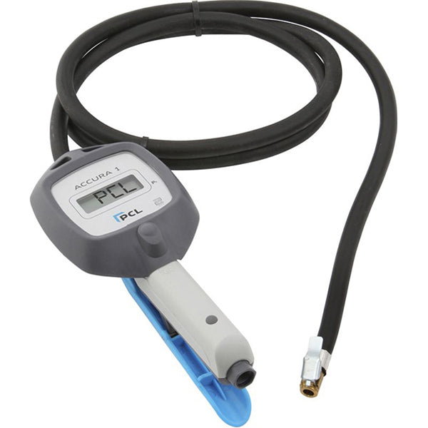 PCL Accura 1 Digital Handheld Tyre Inflator - Single Clip?On, 1.8m Hose Qty 1