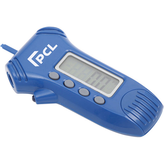 PCL Digital Tyre Pressure & Depth Gauge - Self?Calibrating, Auto Power Off, 0–100 psi & 0–0.8" Qty 1
