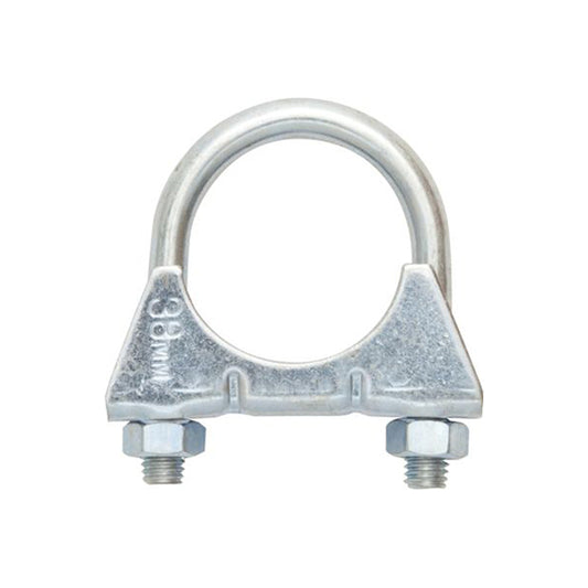 Exhaust Clamp Assortment - Pack of 15 Pieces, Sizes 1 3/8"–2", Zinc Plated Steel, U?Type with M8 Nuts Qty 1