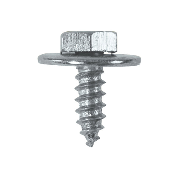 Sheet Metal Screws - Captive Washer, No. 10 x 1/2" (4.8 x 13mm), Zinc Plated Steel, DIN 7976 Pack of 100