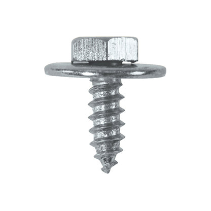 Sheet Metal Screws - Captive Washer, No. 10 x 1/2" (4.8 x 13mm), Zinc Plated Steel, DIN 7976 Pack of 100