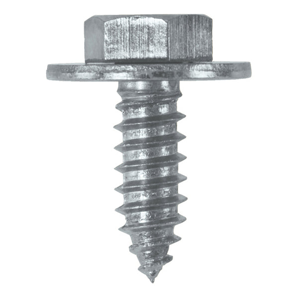 Sheet Metal Screws - Captive Washer, No. 14 x 3/4" (6.3 x 19mm), Zinc Plated Steel, DIN 7976 Pack of 100