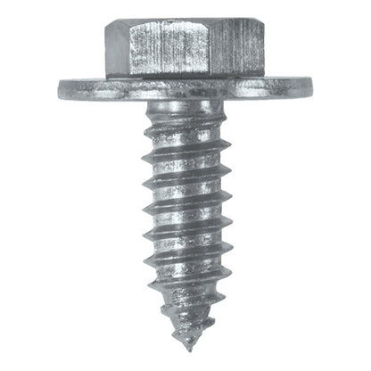Sheet Metal Screws - Captive Washer, No. 14 x 3/4" (6.3 x 19mm), Zinc Plated Steel, DIN 7976 Pack of 100