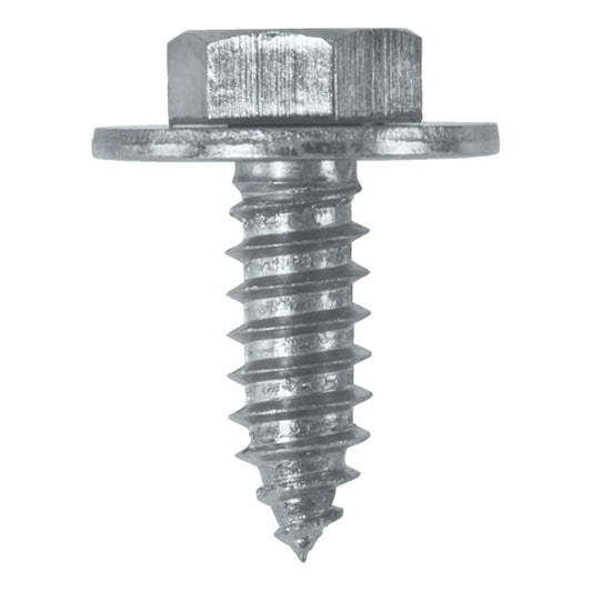 Sheet Metal Screws - Captive Washer, No. 14 x 3/4" (6.3 x 19mm), Zinc Plated Steel, DIN 7976 Pack of 100