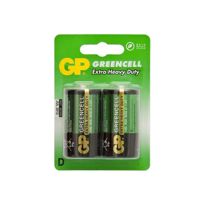 GP Extra Heavy Duty Battery - Size D (13G), 1.5V (HP2, R20S) Qty 10 x 2