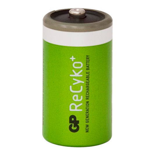 GP ReCyko+ Rechargeable Battery - Size C, 3000mAh, 1.2V NiMH, Pre?Charged, Long Retention Pack of 2
