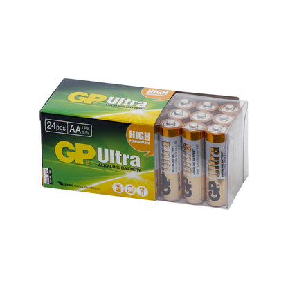 GP Alkaline Battery - Size AA, 1.5V (MN1500, LR6) Box of 24