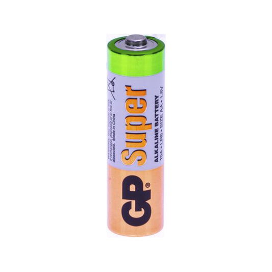 GP Super Alkaline Battery - Size AA, 1.5V (MN1500, LR6) Box of 100 x 2